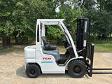 2014 NISSAN/UNICARRIERS FHD25 5000 LB DIESEL FORKLIFT PNEUMATIC 85/189" 3 STAGE MAST SIDE SHIFTER 5087 HOURS STOCK # BF9175139-TXB