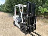 2014 NISSAN/UNICARRIERS FHD25 5000 LB DIESEL FORKLIFT PNEUMATIC 85/189" 3 STAGE MAST SIDE SHIFTER 5087 HOURS STOCK # BF9175139-TXB