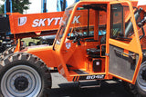 2016 SKYTRAK 8042 8000 LB DIESEL TELESCOPIC FORKLIFT TELEHANDLER PNEUMATIC 4WD 2375 ENCLOSED HEATED CAB HOURS STOCK # BF9629779-NLE - United Lift LLC