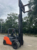 2019 TOYOTA 8FD45U 10000 LB DIESEL FORKLIFT PNEUMATIC 101/218" 3 STAGE MAST SIDE SHIFTER 5566 HOURS STOCK # BF9185159-RIL2