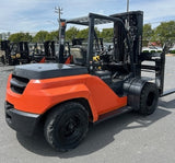 2020 TOYOTA 8FD70U 15500 LB DIESEL FORKLIFT PNEUMATIC 100/187" 3 STAGE MAST SIDE SHIFTING FORK POSITIONER 3671 HOURS STOCK # BF9479569-NCB