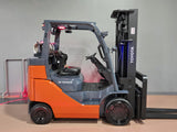 2022 TOYOTA 8FGC35U-BCS 8000 LB LP GAS FORKLIFT CUSHION 91/199" 3 STAGE SIDE SHIFTER 3493 HOURS MAST STOCK # BF9195139-RIL