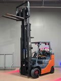 2022 TOYOTA 8FGC35U-BCS 8000 LB LP GAS FORKLIFT CUSHION 91/199" 3 STAGE SIDE SHIFTER 3493 HOURS MAST STOCK # BF9195139-RIL