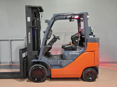 2022 TOYOTA 8FGC35U-BCS 8000 LB LP GAS FORKLIFT CUSHION 91/199" 3 STAGE SIDE SHIFTER 3493 HOURS MAST STOCK # BF9195139-RIL