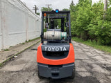 2021 TOYOTA 8FGU30 6000 LB LP GAS FORKLIFT PNEUMATIC 88/187" 3 STAGE MAST SIDE SHIFTER 5944 HOURS STOCK # BF9175499-BSOH