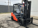 2021 TOYOTA 8FGU30 6000 LB LP GAS FORKLIFT PNEUMATIC 88/187" 3 STAGE MAST SIDE SHIFTER 5944 HOURS STOCK # BF9175499-BSOH