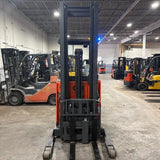 2019 TOYOTA 9BRU23 4500 LB 36 VOLT ELECTRIC DOCK STOCKER FORKLIFT 119/268" 3 STAGE MAST SIDE SHIFTER 1993 HOURS STOCK # BF9159129-MMOH