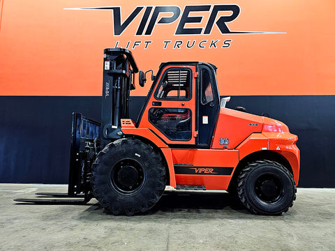2025 VIPER RT110 11000 LB DIESEL 4X4 FORKLIFT PNEUMATIC 95/196" 3 STAGE MAST SIDE SHIFTER HEATED CAB STOCK # BF9794289-ILE - United Lift LLC