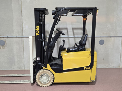 2016 YALE ERP025VCE24TE078 2500 LB 78/169" 3 STAGE MAST ELECTRIC FORKLIFT CUSHION SIDE SHIFTER 700 HOURS STOCK # BF979189-RIL