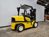 2021 YALE GDP080VXN 8000 LB DIESEL FORKLIFT PNEUMATIC 85/121" 2 STAGE CLEAR VIEW MAST SIDE SHIFTER STOCK # BF9137239-ILE