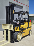 2019 YALE GLC155VXN 15500 LB LP GAS FORKLIFT CUSHION 107/133" 2 STAGE MAST SIDE SHIFTING FORK POSITIONER STOCK # BF9331389-RIL