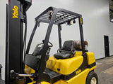 2018 YALE GLP060VX 6000 LB LP GAS FORKLIFT PNEUMATIC 93/200 3 STAGE MAST SIDE SHIFTER 1138 HOURS STOCK # BF9119429-ILE