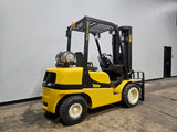 2018 YALE GLP060VX 6000 LB LP GAS FORKLIFT PNEUMATIC 93/200 3 STAGE MAST SIDE SHIFTER 1138 HOURS STOCK # BF9119429-ILE