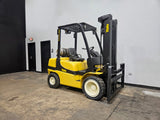 2018 YALE GLP060VX 6000 LB LP GAS FORKLIFT PNEUMATIC 93/200 3 STAGE MAST SIDE SHIFTER 1138 HOURS STOCK # BF9119429-ILE