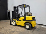 2018 YALE GLP060VX 6000 LB LP GAS FORKLIFT PNEUMATIC 93/200 3 STAGE MAST SIDE SHIFTER 1138 HOURS STOCK # BF9119429-ILE