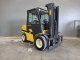 2016 YALE GLP090VX 9000 LB LP GAS FORKLIFT DUAL DRIVE PNEUMATIC 94/195 3 STAGE MAST SIDE SHIFTER ENCLOSED CAB 1498 HOURS STOCK # BF9144739-ILE
