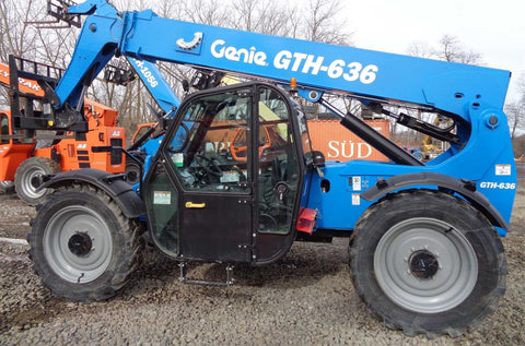 2018 GENIE GTH636 6000 LB DIESEL TELESCOPIC FORKLIFT TELEHANDLER ENCLOSED HEATED CAB w/AC 4WD 153 HOURS STOCK # BF9775129-VAOH - United Lift Equipment LLC