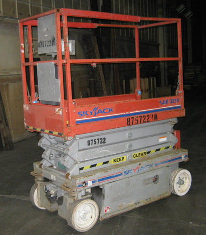 2011 SKYJACK SJ3219 SCISSOR LIFT 19' REACH ELECTRIC SMOOTH CUSHION TIRES STOCK # BF943539-WIB - United Lift Used & New Forklift Telehandler Scissor Lift Boomlift