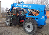 2018 GENIE GTH636 6000 LB DIESEL TELESCOPIC FORKLIFT TELEHANDLER ENCLOSED HEATED CAB w/AC 4WD 153 HOURS STOCK # BF9775129-VAOH - United Lift Equipment LLC