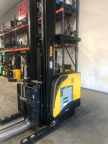 2019 YALE NDR035EB 3500 LB DEEP REACH 48" ELECTRIC FORKLIFT 138/320 3 STAGE MAST SIDE SHIFTER STOCK # BF9265149-ZLSC - United Lift Equipment LLC
