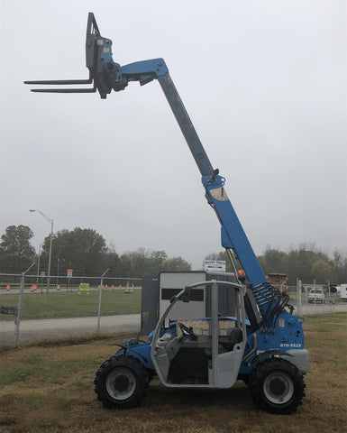 2013 GENIE GTH5519 5500 LB DIESEL TELESCOPIC FORKLIFT TELEHANDLER PNEUMATIC 4WD QUICK CHANGE MATERIAL BUCKET 2800 HOURS STOCK # BF9382189-LTIN - United Lift Equipment LLC