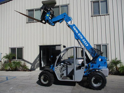2012 GENIE GTH5519 5500 LB DIESEL TELESCOPIC FORKLIFT TELEHANDLER PNEUMATIC 4WD 1537 HOURS STOCK # BF9365249-PABCA - United Lift Used & New Forklift Telehandler Scissor Lift Boomlift