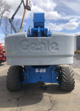 2013 GENIE S85 TELESCOPIC STRAIGHT BOOM LIFT AERIAL LIFT WITH JIB ARM 85' REACH DIESEL 4WD 2735 HOURS # BF9698549-NLEQ - United Lift Equipment LLC