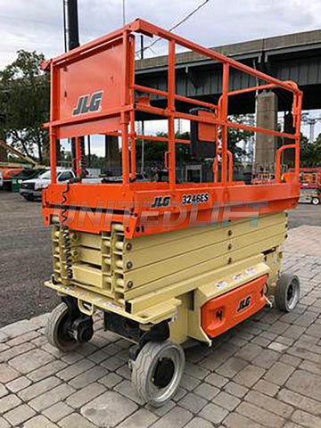 2016 JLG 3246ES SCISSOR LIFT 32' REACH ELECTRIC SMOOTH CUSHION TIRES 84 HOURS STOCK # BF9138759-NLE - United Lift Used & New Forklift Telehandler Scissor Lift Boomlift
